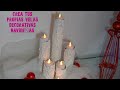 DIY COMO HACER VELAS NAVIDEÑAS RECICLADAS CON ROLLOS DE PAPEL/ VELAS DE NAVIDAD