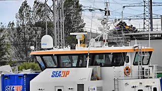 Windpark Serviceschiff SEAZIP3 PCTH IMO 9758686 offshore tug EPAS Emden NPorts Emder Binnenhafen
