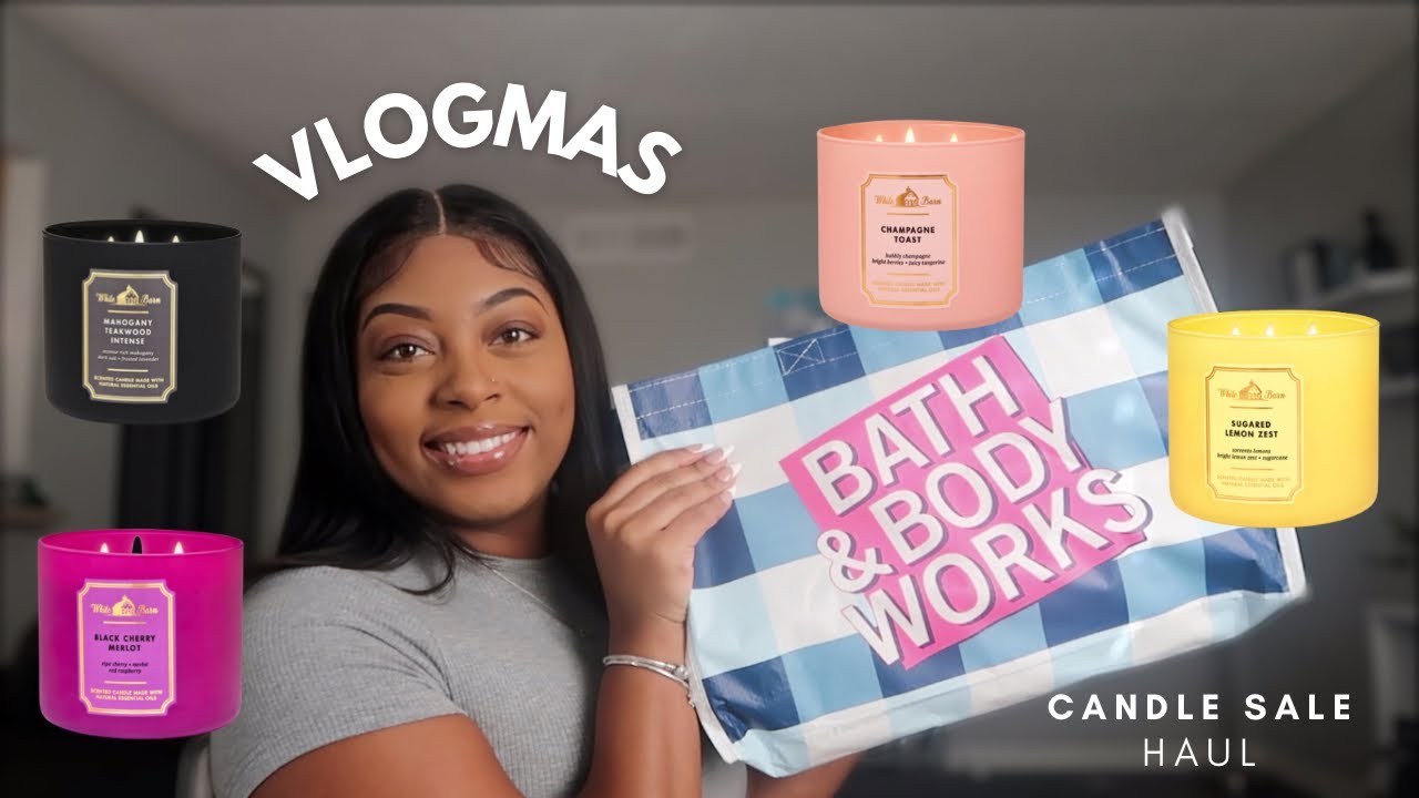 VLOGMAS DAY 3 BATH AND BODY WORKS CANDLE SALE 10 HAUL VLOG YouTube