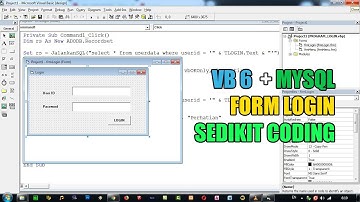 Membuat Form Login di Visual Basic 6 Database MySQL