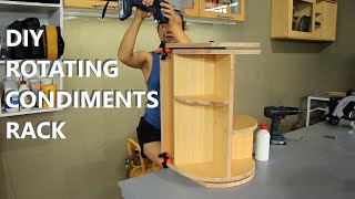 MAKING A ROTATING KITCHEN CONDIMENTS RACK |DIY| |D.A SANTOS|