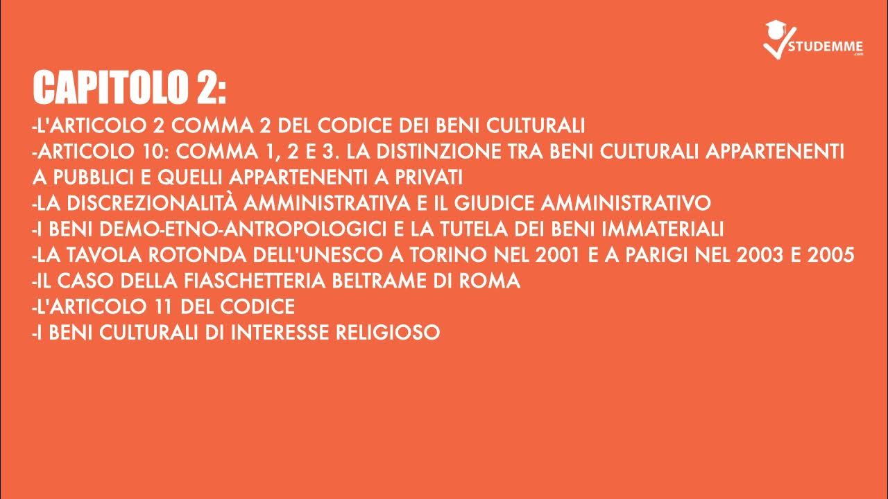 Codice Dei Beni Culturali E Del Paesaggio Comma del codice dei beni culturali | VIDEO RIASSUNTO LEGISLAZIONE DEI