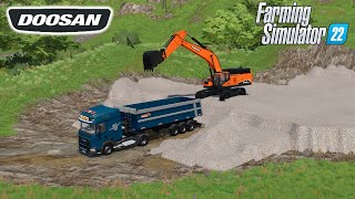 First Release For 2022  Doosan Mining Excavator And More  France TP Map Farming Simulator 22
