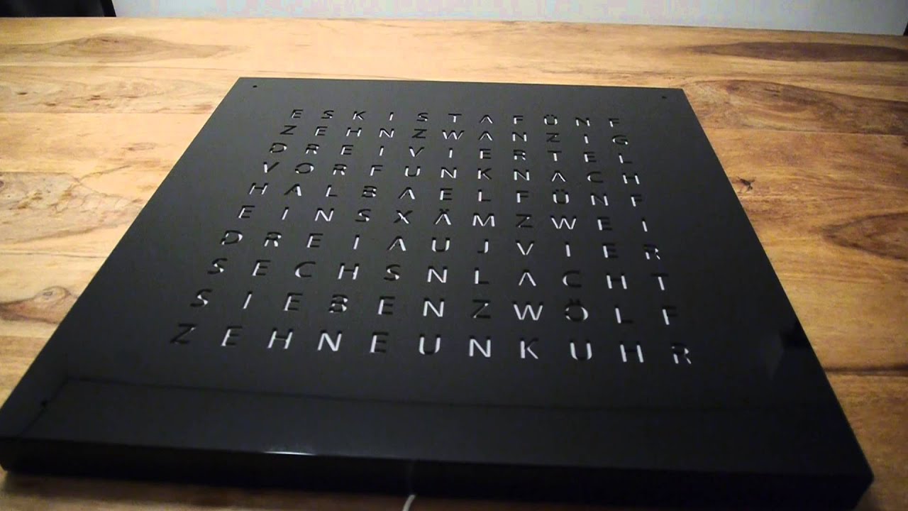 DIY Word Clock with Raspberry Pi (WiFi controllable) - YouTube