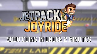 Jetpack Joyride - Collect 5000 coins in Under 2 Minutes!!!! (1:50.550) screenshot 2