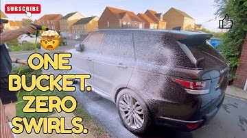 The Easiest Snow foam car wash?! Foam Rinse Foam One Bucket Wash Method  | Range Rover wash