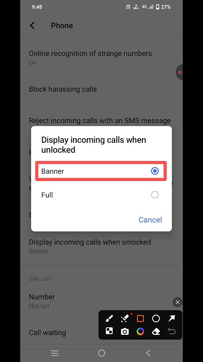 Display incoming calls when unlocked | display incoming call banner setting #shortsfeed #shorts