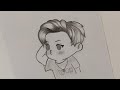 رسم جيهوب من بى تى اس خطوه بخطوه Drawing J Hope From Bts Step By Step 