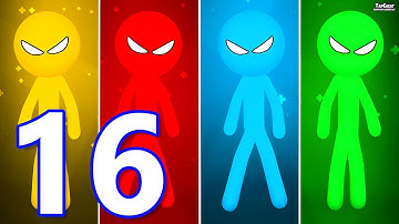Stickman Party - Gameplay Part 16 Random MiniGames 1 2 3 4 Players Free Game Adventure New Update