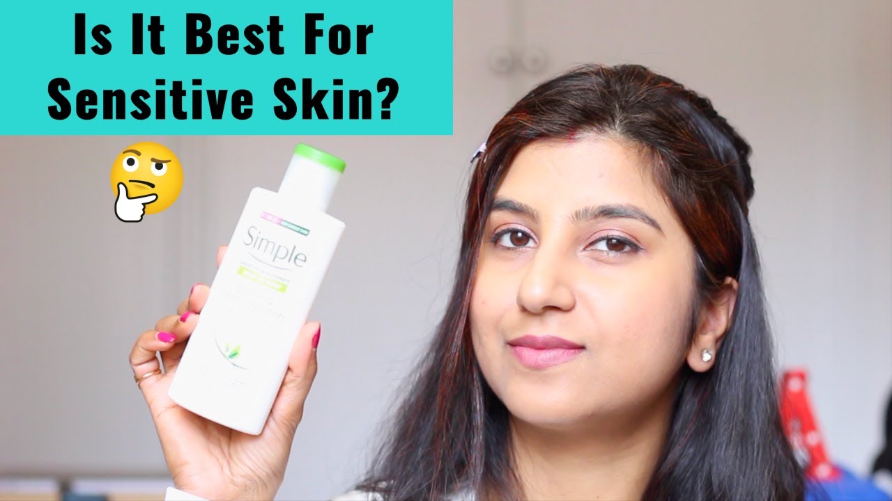 SIMPLE Kind Skin Purifying Cleansing Lotion Review (Is best cleanser for sensitive skin?) - YouTube