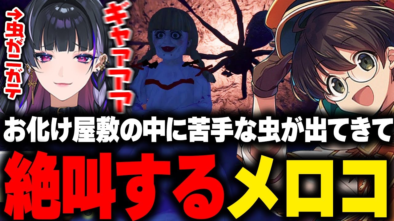 【VCRGTA】遊園地にある割と怖いお化け屋敷の中にいたクモを見て絶叫する狂蘭メロコ【ライト へしこ 天月 日向まる 石神のぞみ 八雲べに ズズ】