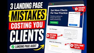 3 Landing Page Mistakes That Are Costing You Clients (Free Website Audit) #clientsuccess