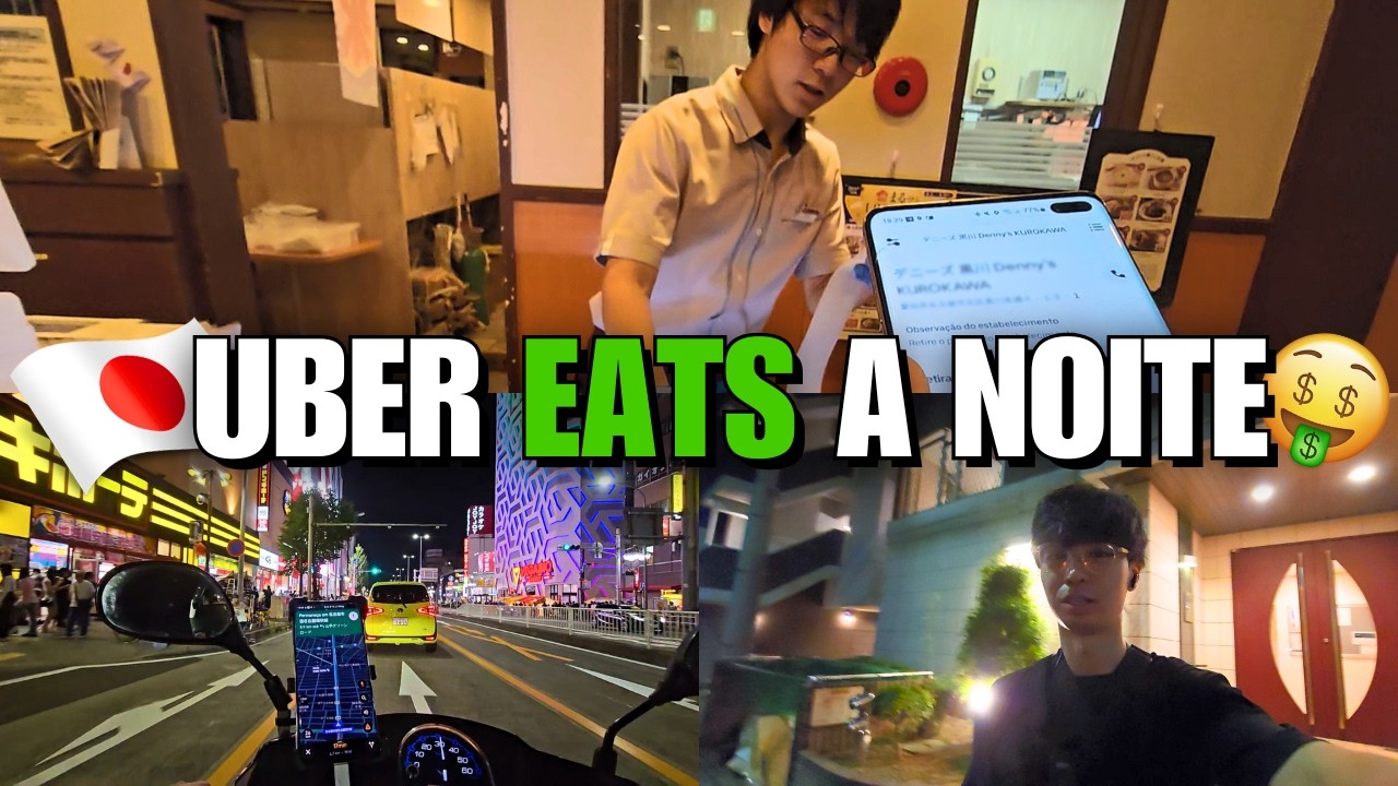 Quanto Ganha Uber Eats a Noite no Japão 🇯🇵🤑 Um Dia Real!