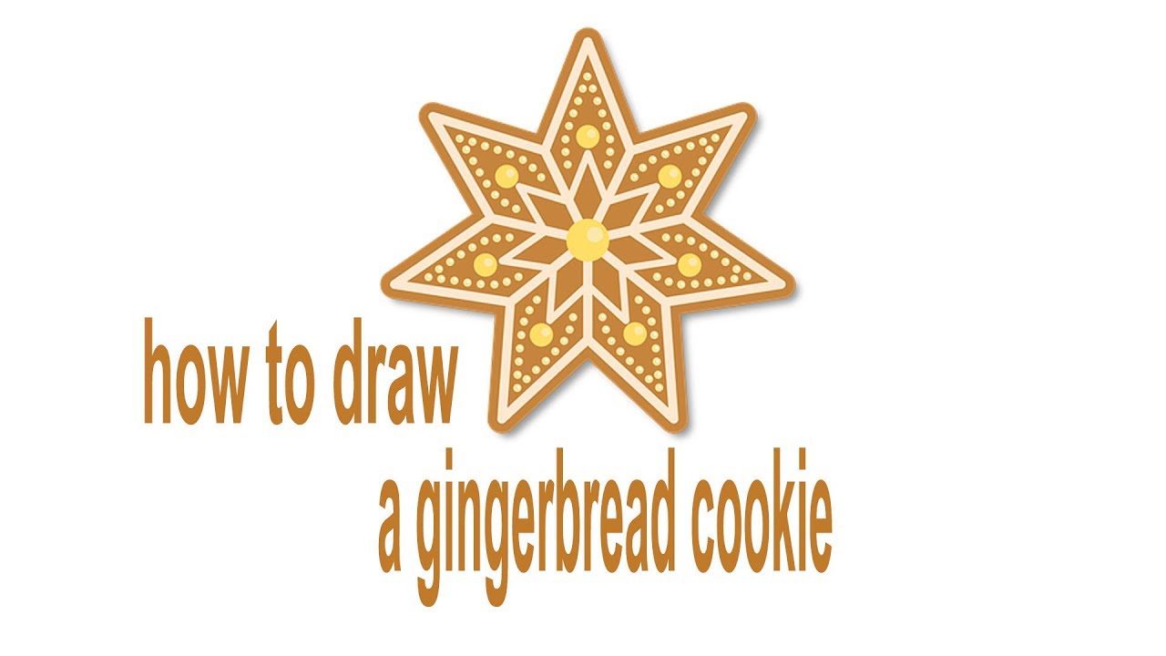 how to draw a gingerbread cookie, Christmas drawing - YouTube