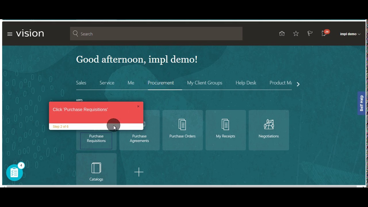 Purchase Requisition Creation from catalog