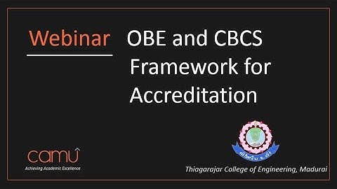 Webinar : OBE & CBCS Framework for Accreditation