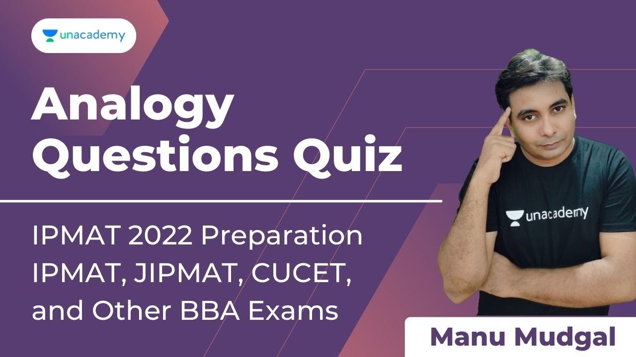 Analogy Questions Quiz | IPMAT 2022 Preparation | Concepts for IPMAT ...