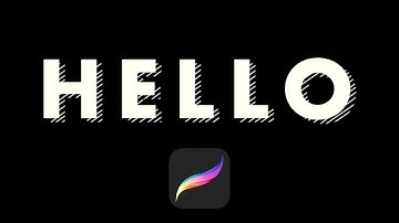 Hatched Drop Shadow Text Effect | Procreate Tutorial