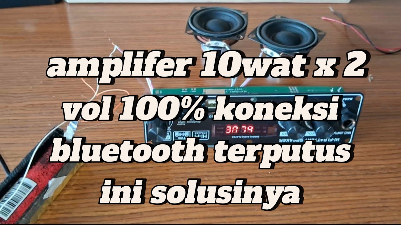 rakit amplifer miniatur sound 10wat x 2. vol 100% koneksi bluetooth ...