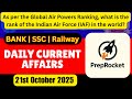 21 October 2025 Current Affairs | Top News You Can’t Miss | Prep Rocket