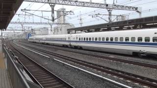 700系　ひかり477号　浜松駅到着　発車 Shinkansen　Hikari　Hamamatsu Station