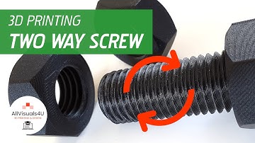 🔩 Double Threaded Screw - Thread In Two Directions At Once - 3D Printing