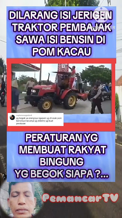 Not Allowed to Fill Fuel Using Jerry Cans, This Farmer Took His Tractor to the Gas Station🤣 #shor...