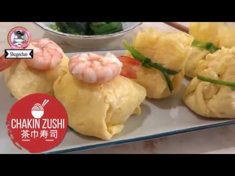 Chakin zushi 茶巾寿司 comida Japonesa