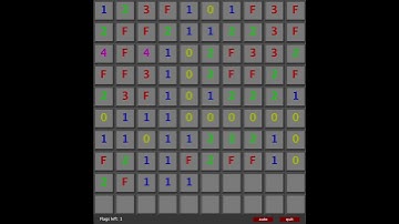 Minesweeper AI solver demo 10x10
