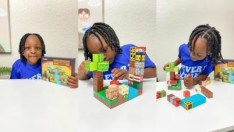 UNBOXING GOBIDEX MAGNETIC BLOCKS| GAME BASED BUILD MINE WORLD| SENSORY PLAY |STEM| CREATIVE PLAY