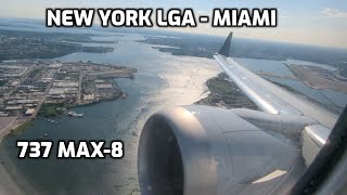 American 737 MAX-8 New York LGA to Miami