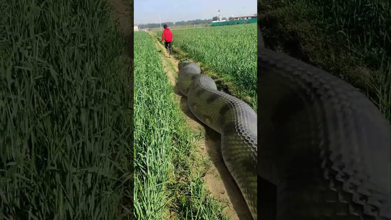 Anaconda Snake Chasing Boy video   Shorts