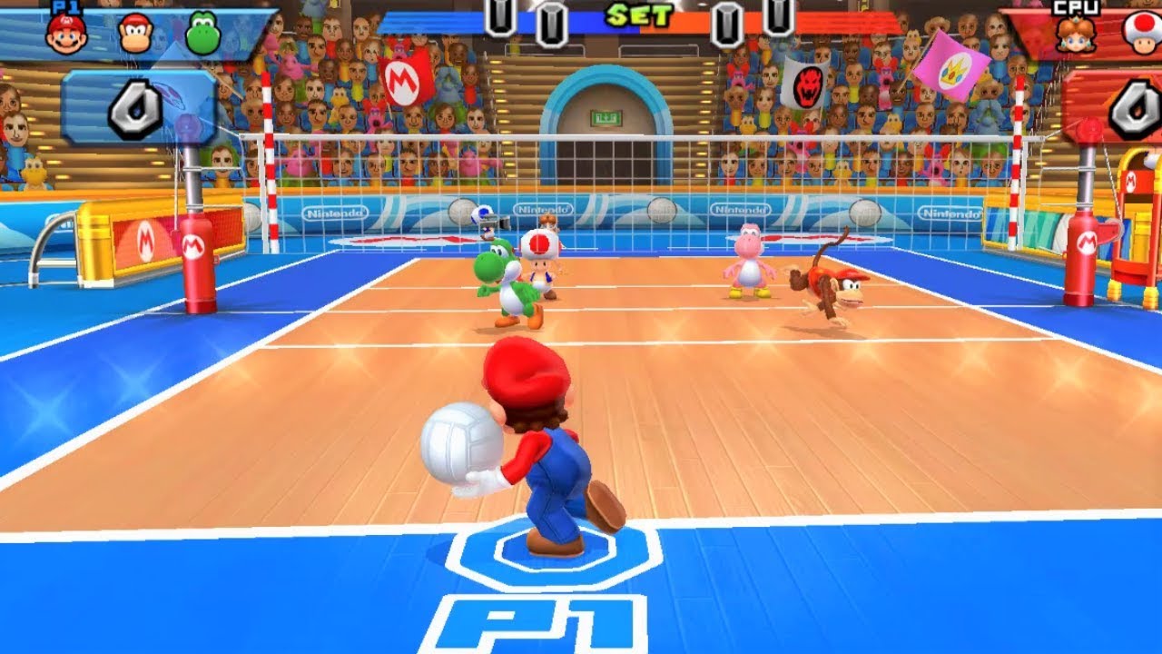 Mario Sports Mix Volleyball Wii Gameplay (720p60fps) YouTube