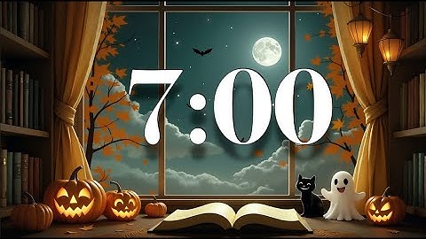 7 Minute Fall Halloween Timer – Fun, Magical Music & Cute Autumn October | Focus, Classroom, Study