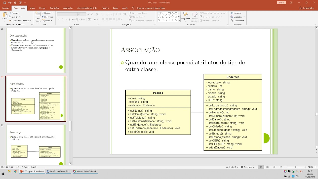 Aula 03 - Relacionamento entre classes - Associação - YouTube