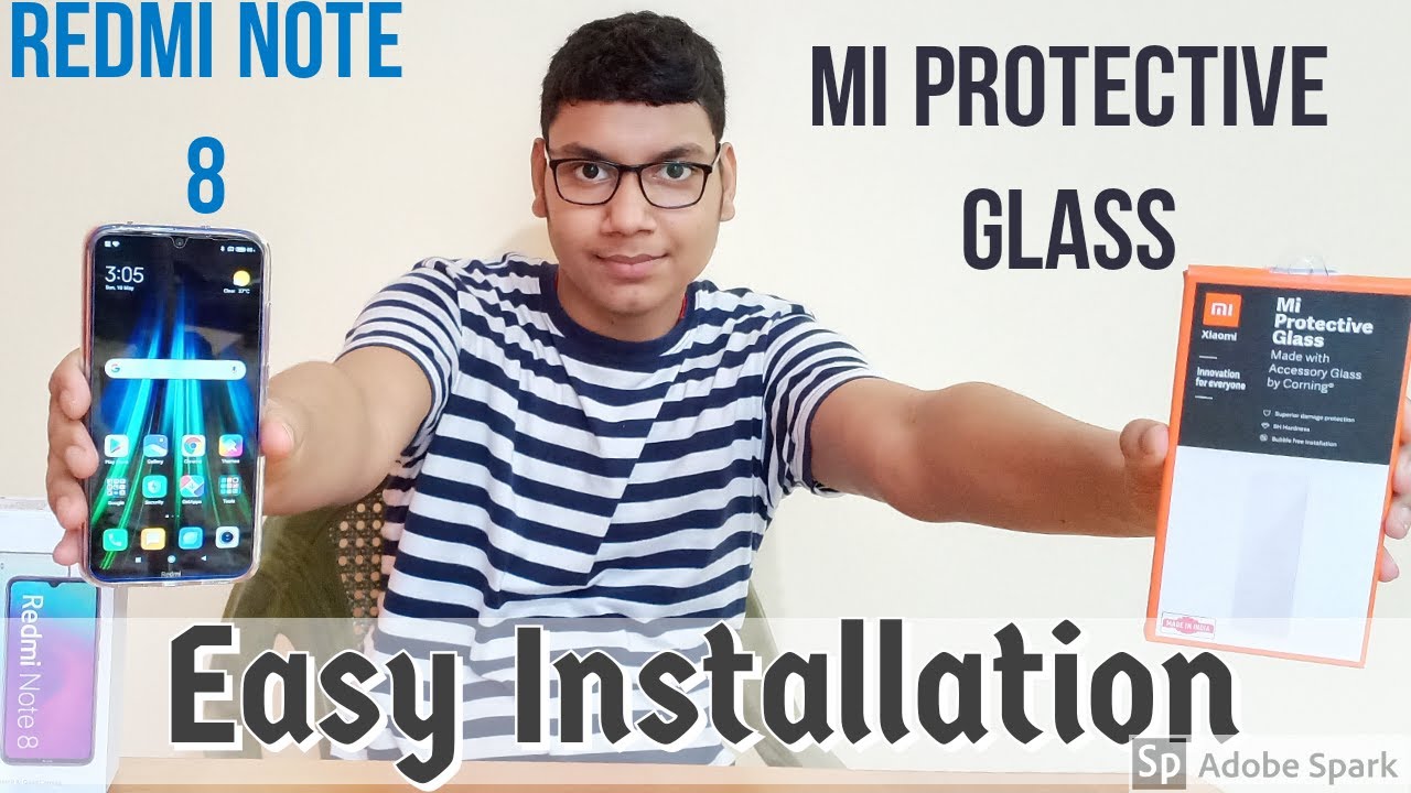 Mi Protective Glass Unboxing, Easy Installation, Remove Bubbles (Redmi Note 8) - Tempered Glass 🔥🔥⚡⚡