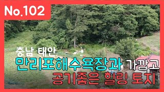 충남태안 소원면에 위치한 만리포 해수욕장하고 가까운 힐링토지물건