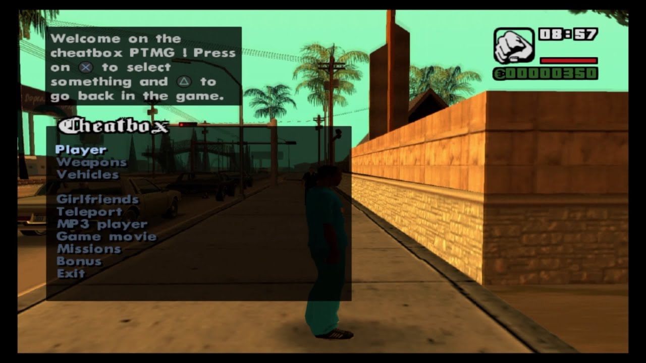 GTA San Andreas PS2 Mod Menu (PTMG) 