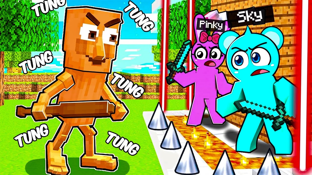 TUNG TUNG TUNG SAHUR vs La Casa Más Segura de Minecraft!