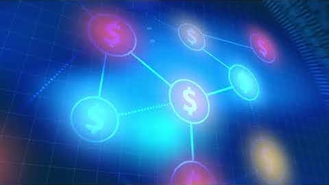 dollar currency icon animation blue digital elements technology background   Free HD Video Clips