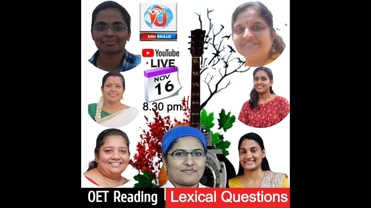 You Tube Live OET Reading Malayalam Lexical QuestionsEdu Skills Edu