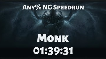 Diablo III: Reaper of Souls - Any% NG Monk Speedrun in 01:39:31