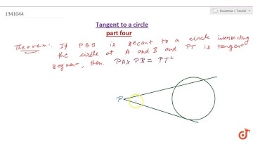 If PAB are secant to the circle and PT is tangent segment; then `PAxxPB=PT^2`