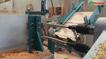 MÁY TIỆN GỖ CNC 2 Trục Làm Việc Đồng Thời Woodmaster