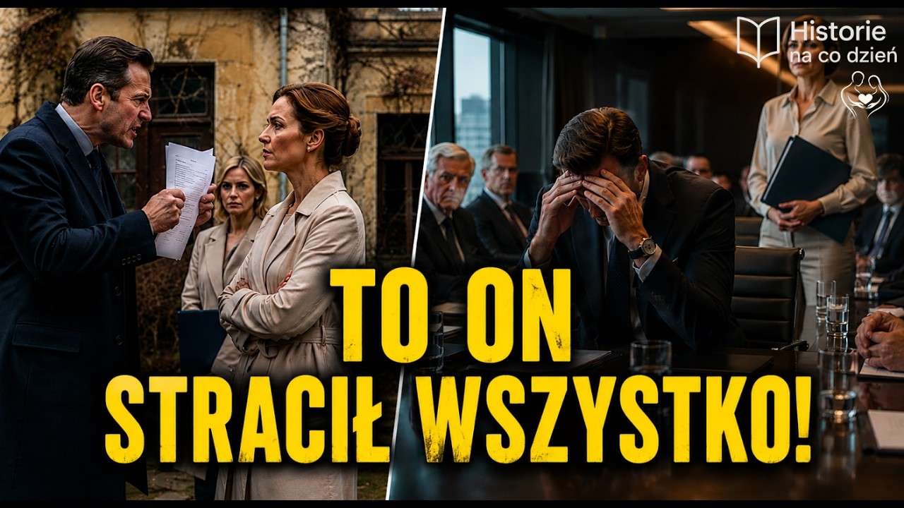 Stałam w drzwiach własnego domu, a Konrad patrzył na mnie z tym samym pobłażaniem co piętnaście lat temu. Powiedział: „Marta, podpiszesz to i wreszcie skończymy tę żałosną farsę". Myślał, że...
