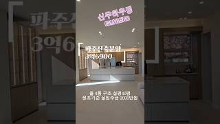 #파주신축분양 #야당동빌라 #야당동신축빌라 새롭게 오픈한 파주신축빌라 분양가 3억6900 실입주금 2000만원부터