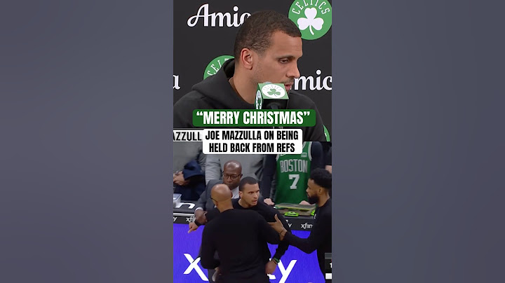 Joe Mazzulla says he told the refs "merry Christmas and happy holidays" 😅