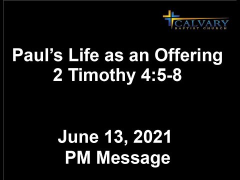 Paul's Life as an Offering