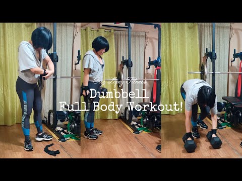 Dumbbell Full Body Workout at Home! #crizlopezfitness
