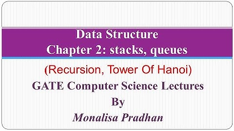 Ch-2.2:Recursion, Tower Of Hanoi(TOH) | Data Structure Lectures for GATE CS